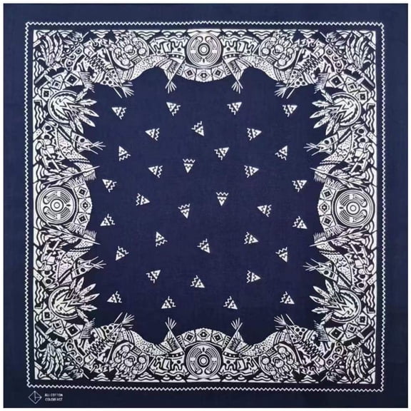 Jiibva Bandanas 1pc Cowboy Headband Print Neckwear Neckerchief Cycling, Square Neck Head Scarf Handkerchiefs, Wrap Scarf Wristband for Men Women