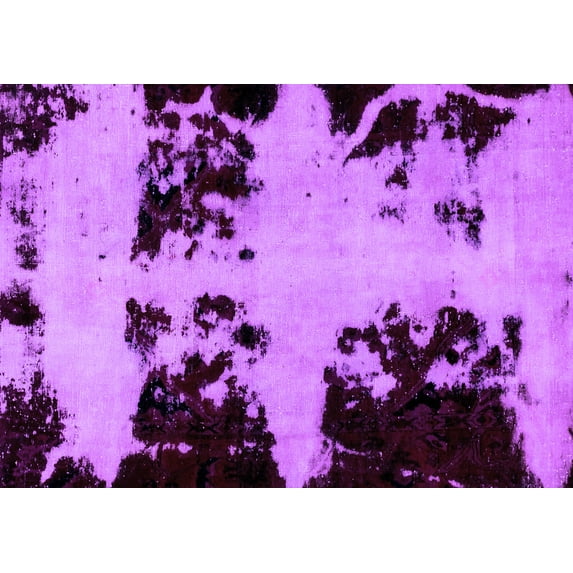 Ahgly Company Indoor Rectangle Abstract Purple Modern Area Rugs, 2' x 5'