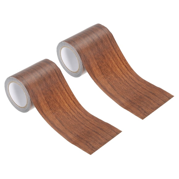 Uxcell Wood Grain Repair Tape 3.15" x 30' Self Adhesive Repair Tape Patch Dark Brown Oak