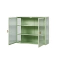 thumbnail image 5 of Miekor Furniture 27.56"Glass Doors Modern Two-door Wall Cabinet with Featuring Three-tier Storage for Entryway Living Room Bathroom Dining Room,Mint Green 119325, 5 of 9