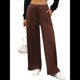 thumbnail image 2 of Pantalones Deportivos de Pierna para Mujer, Cintura Alta, Holgados y con Cordón Ajustable Color Café XXL, 2 of 9