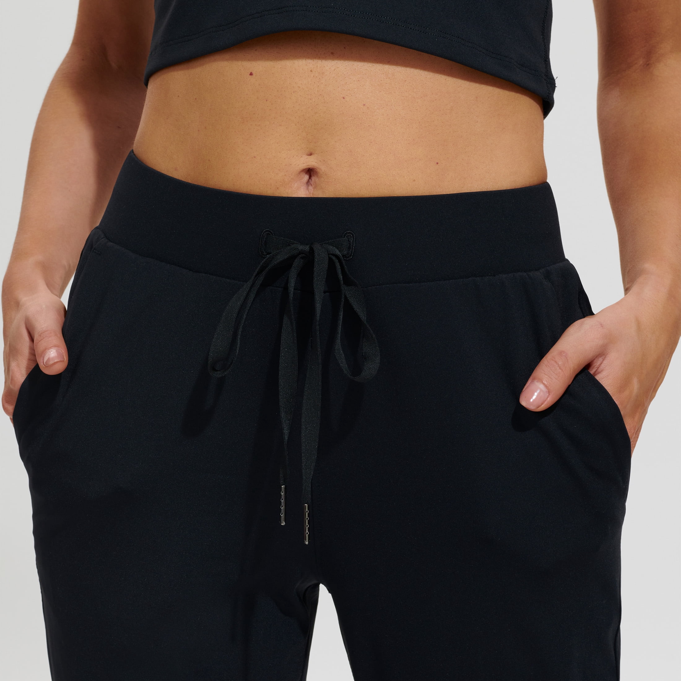 MASKERT Women's Joggers Pants-Athletic Running with Pockets Tapered Casual Workout Pants Black （Size XS-XXXL）