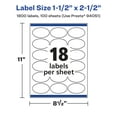 thumbnail image 6 of Avery Glossy Clear Oval Labels, 1.5" x 2.5", 1,800 Labels, 6 of 9