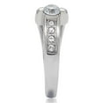 thumbnail image 5 of High polished (no plating) Stainless Steel Ring with AAA Grade CZ in Clear for Women Clear Stone Color Style TK190 Size 8, 5 of 6