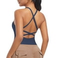 thumbnail image 5 of ZyeKqe Workout Tank Tops for Women Sleeveless Crisscross Back Athletic Shirts Deep V Neck Stretchy Slim Fitted Yoga Top, 5 of 6