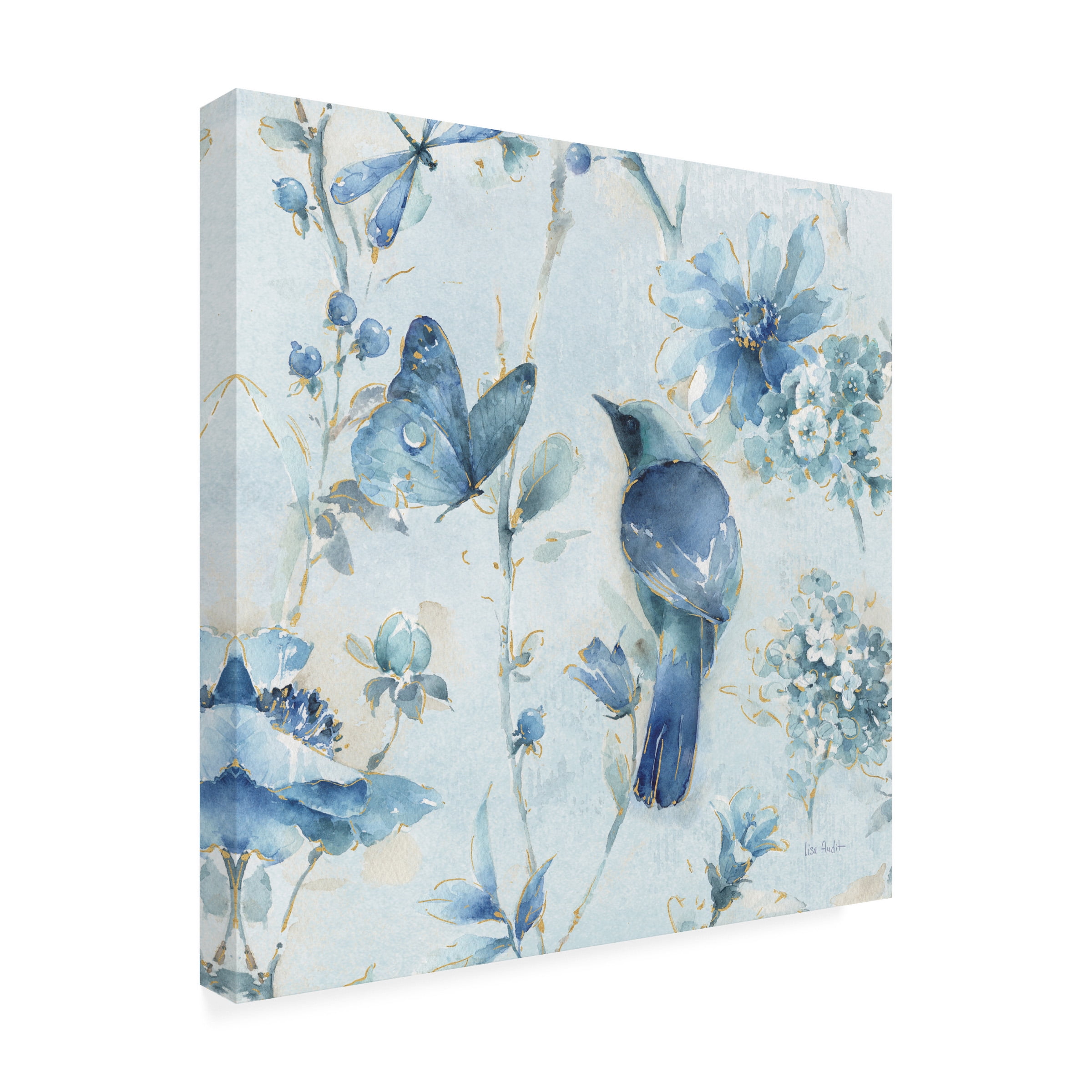 Trademark Fine Art 'Indigold XII Light Blue' Canvas Art by Lisa Audit