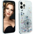 thumbnail image 3 of Case for iPhone 13 Pro, iPhone 13 Pro Case Cute Pink Glitter Luxury Sparkle Liquid for Girls Women Quicksand Clear Soft TPU Protective Phone Case for iPhone 13 Pro Dandelion, 3 of 10