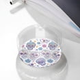 thumbnail image 6 of Round Glass Ashtray 8.5×3.5in Non-Bubble Anti-Rolling Edge Smooth Not Hurt Hands For Living Room Bedroom Work Hotel Office Car Festive Cute Sugar Skulls (4), 6 of 8