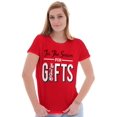 thumbnail image 4 of Christmas Tis The Season For Presents Womens Fitted Plus Size Graphic Tee Brisco Brands 2X, 4 of 5