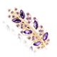 thumbnail image 1 of Qarigey Horquilla de cristal con diamantes de imitación para mujer, fiesta de vacaciones, fecha de viaje, decoración, pinzas para el cabello de moda, Accesorio para el cabello Púrpura Qarigey AP018036-05, 1 of 6