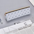 Rocae Party Shark Cute for Leather Pencil Case Zippered Pen Case