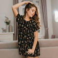 thumbnail image 3 of Naloa Jewelry And Keys Print Women Nightgowns,Womens Loungewear,Short Sleeve Sleepwear,Comfy Ladies Nightdress, 3 of 6