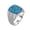 Blue, variant on Men’s Stainless Steel Square Gemstone Signet Ring Vintage with Brown Stone Statement Ring Geometric Stripes Accent Comfort Fit Size 9