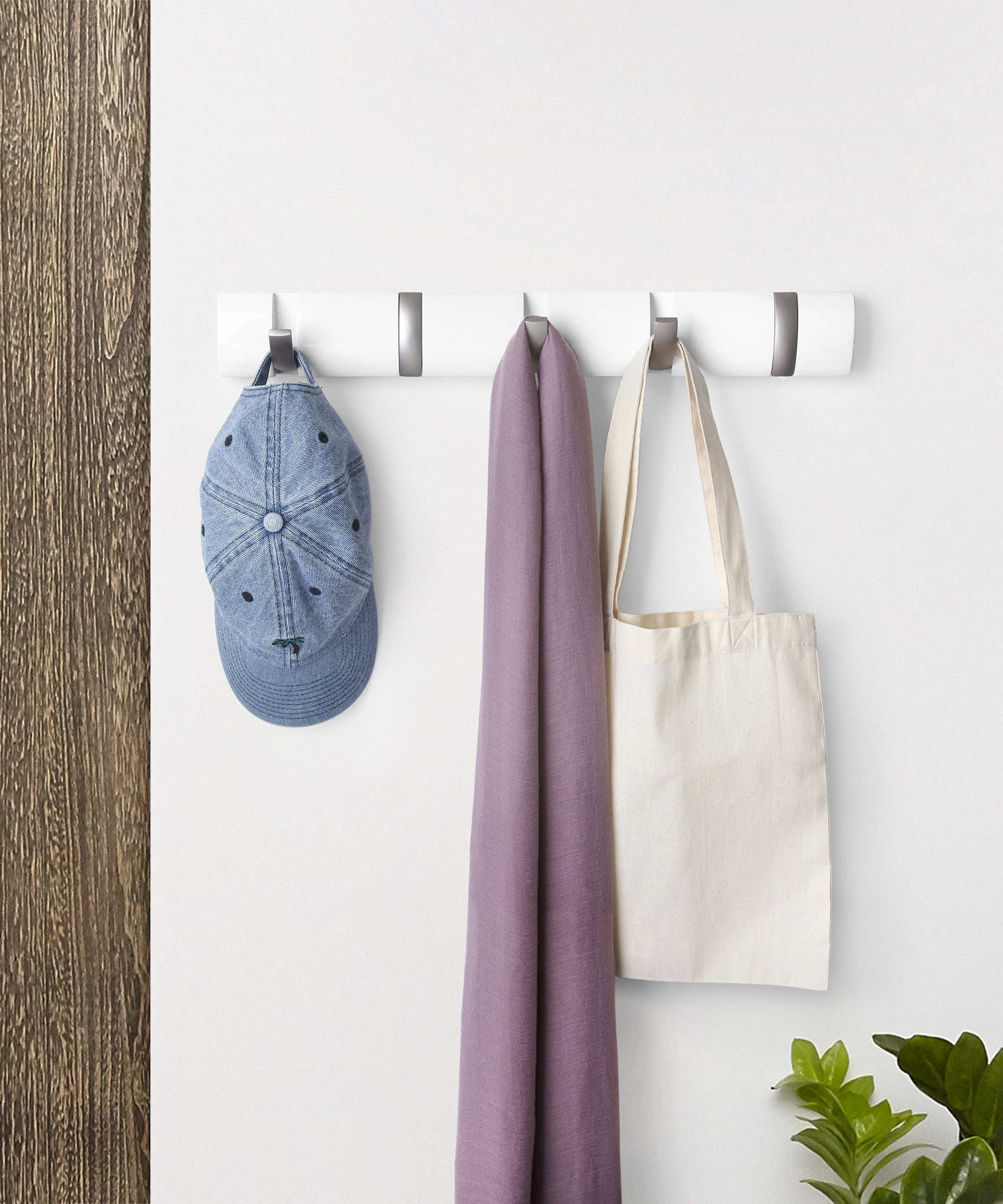 Umbra Flip(R) 5 Hook Wall Mounted Floating Coat Rack Modern, Sleek, Umbra Flip(R) 5 Hook Wall Mounted Floating Coat Rack Modern, Sleek,