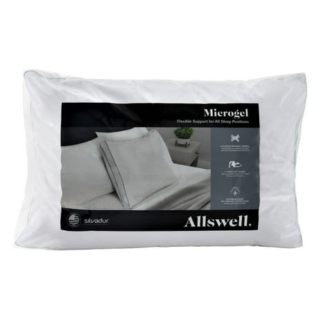 Allswelll Microgel Flexible Support Twin Pack Pillows, King