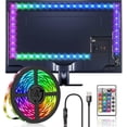 thumbnail image 1 of TV LED Backlights, LED Strip Lights for 32-50 inch TV,6.56FT LED Rope Lights with Remote for Bedroom, LED TV Backlight, 1 of 5