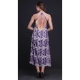 thumbnail image 2 of Bimba Robe Teinture sur Nœuds Décontractée Longue Dos Nu à Col Licou pour Femme Robe de Plage Imprimée - Petit, 2 of 6