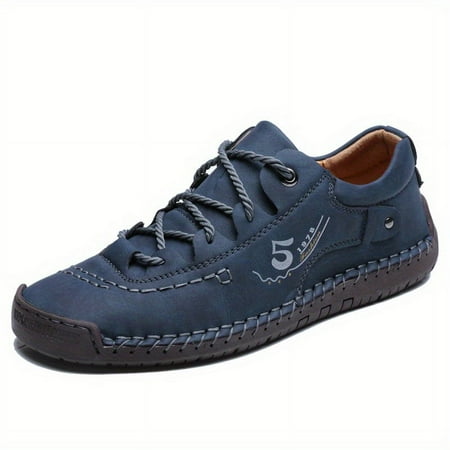 

SHZHLAIFUZB Stylish Men‘s Handmade Casual Walking Sneakers Flats with Exquisite Stitching for Outdoor Activities