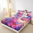 thumbnail image 4 of Homewish 3D Butterfly Queen Sheet Set (4-Piece) Princess Castle Pink Blue Decor For Girls, 4 of 7