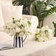 thumbnail image 4 of Ramo de peonías artificiales de 5 cabezas con capullos, peonías de seda sintética realistas con tallo para bodas, arreglos florales, centros de mesa y decoración del hogar., 4 of 8