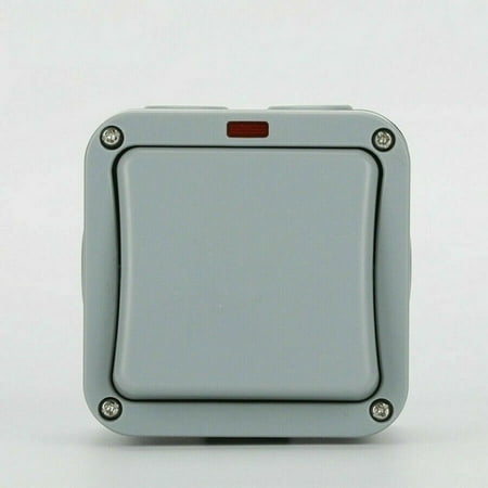 

Outdoor Waterproof IP66 Single Light Switch Garden Weatherproof Dustproof
