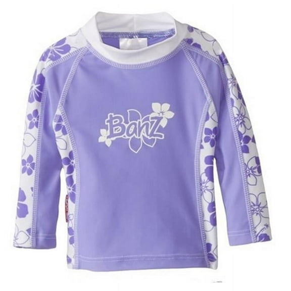 Banz RL-PUW00 Girls Long Sleeve Rash Guard, Galaxy Grape - Size 00