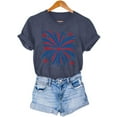 thumbnail image 7 of Vetsdori Womens Patriotic T Shirts Red White and Blue USA Years Anniversary Pullover Short Sleeve 4th of July,Crew Neck Independence Day Graphic Fashion Shirts for Women Casual, 7 of 7
