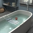thumbnail image 4 of GATCO Modern 3-Compartment Premium Metal Across Tub Bathtub Caddy, Chrome, 4 of 4