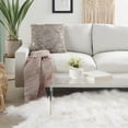 thumbnail image 3 of Mina Victory Sofia 20x20" Square Faux Fur Sequins Throw Pillow in Gray, 3 of 5