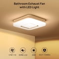 thumbnail image 2 of OREiN Bathroom Exhaust Fan with Light, 110 CFM 2.0 Sones, 27W Bathroom Fan with Light for Home, 1500lm, 3000K/4000K/5000K Selectable & Nightlight, FCC/ETL Listed, Bathroom Fan Light Combo, 2 of 9