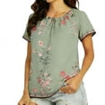 thumbnail image 1 of Tops sin Mangas de las Mujeres Reunidos Cuello Redondo Impreso de Gasa para el Uso Casual, las Fiestas Y la Moda Cotidiana, 1 of 7