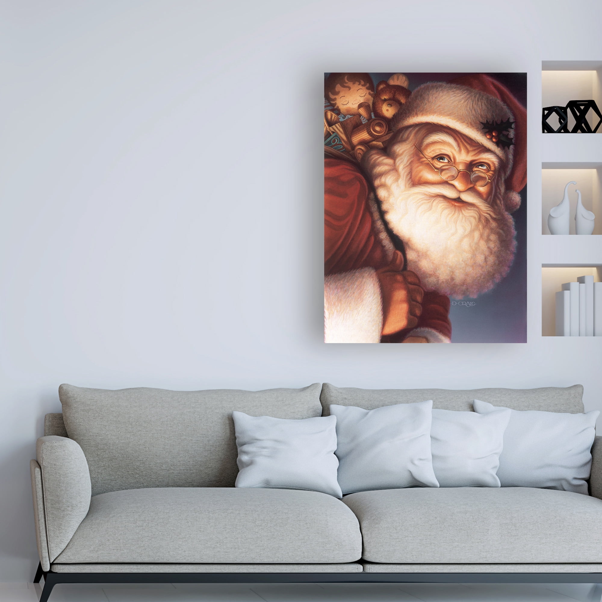 Trademark Fine Art 'Santa Traditional' Canvas Art by Dan Craig