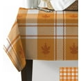 thumbnail image 5 of Fall Tablecloth Rectangle/Oval Thanksgiving Maple Leaf Orange Buffalo Plaid Table Cloth Outdoor Waterproof Fall Tablecloths for Party Picnic Indoor Table Cover for Dining/Kitchen 60x84inch, 5 of 6