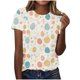 thumbnail image 2 of Haivin Womens Summer Short Sleeve Tops Crew Neck Pullover Sweaters Cap Sleeve Loose Dressy Casual Blouse Basic Clothes, 2 of 5