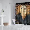 thumbnail image 2 of Happy Halloween Pumpkin Shower Curtains,Reusable Spider Bat Bath Curtain with Hooks Classic 72x72 in Polyester Curtains for Bathroom Bathtub Autumn Holiday, 2 of 6