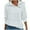 White, variant on WREESH Womens Fashion Sweatshirt Quarter Zip Pullover Casual Lapel Solid Color Pullover Loose Fit Long Sleeve Tops Spring New Retro Casual Neck Zipper Sweater Plaid Pullover Sweater Top Gray