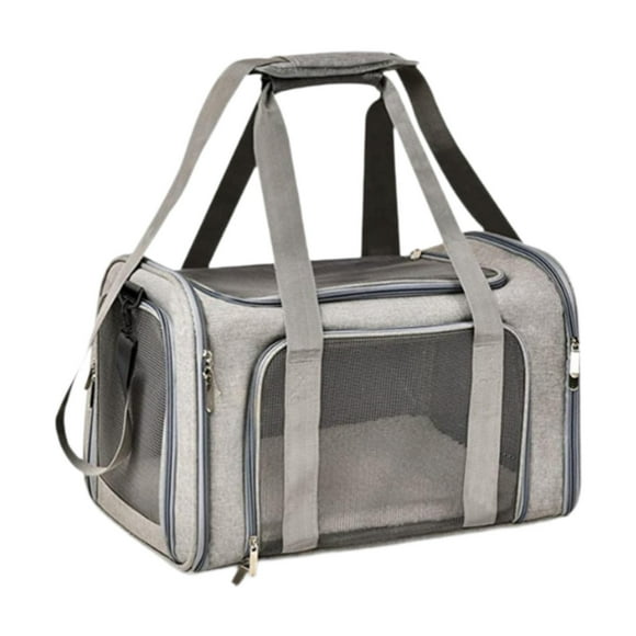 Elegante bolsa de viaje para mascotas pequeñas: diseño práctico para llevarla de viaje Gris