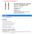 thumbnail image 2 of Rear Shock Absorber Set - Compatible with 1997 - 2004 Dodge Dakota 1998 1999 2000 2001 2002 2003, 2 of 2
