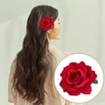 thumbnail image 5 of Fashion Hair Clip Beautiful Red Hibiscus Hair Accessory For Special Celebrations, 5 of 10