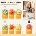 thumbnail image 3 of Food Processor 10.5 Cup, Vegetable Choppers with Slicing Shredding Chopping Kneading, Dishwasher Safe, Food Grinder, Stainless Steel Blades, for Smoothie Fruit Dough, 2.6QT, 3 of 7