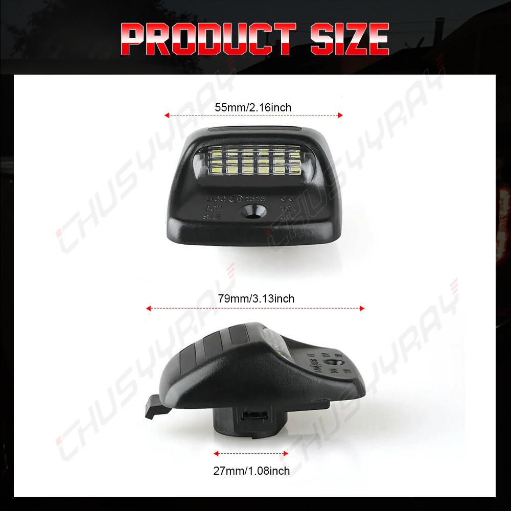Pack of 2 LED License Plate Light Rear Bumper Lamp Fit For 2005-2015 Toyota Tacoma