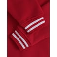 thumbnail image 5 of Hat and Beyond Mens Varsity Brushed Fleece Button Up Large Striped Collar Cuff Pocketed Coat Jacket, 5 of 6