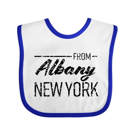 

Inktastic From Albany New York in Black Distressed Text Gift Baby Boy or Baby Girl Bib