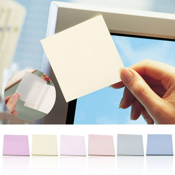 Xihbxyly Pegatinas con Mensaje, Diseño Transparente Semitransparente, Adhesivo Removible, Superficie de Escritura Suave, Ideales para Notas y Recordatorios, Multiusos, para Oficina y Escuela, Paquete