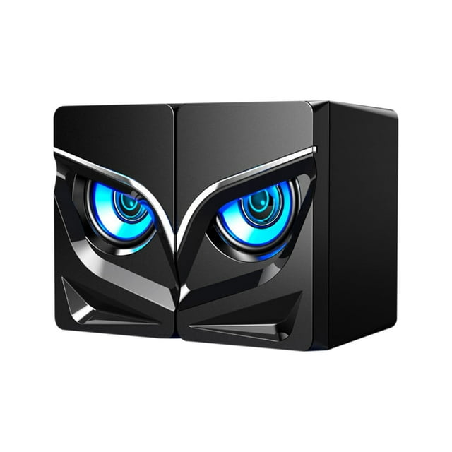 Computer Speakers 2.0 Usb Powered Gaming Speakers With Rgb Led Light 3.5Mm Aux Input Stereo Mini Multimedia Speaker For Pc Desktop Laptop Cellphone Monitor