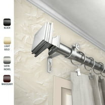 Wilson 1" dia. Curtain Rod 160-240 inches - Satin Nickel