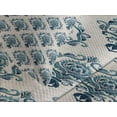 thumbnail image 4 of Ambesonne Damask Quilted Bedspread Set 3 Pcs, Nostalgic Baroque Blooms, Queen Size, Tan Petrol Blue, 4 of 5