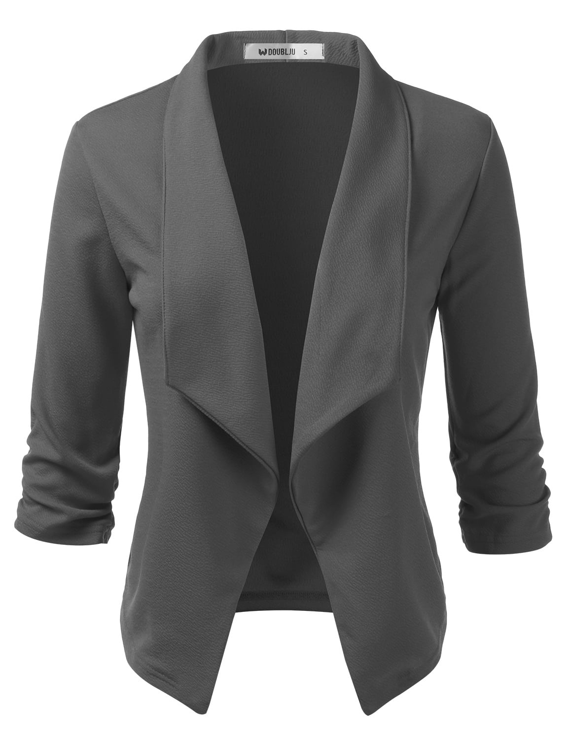 4 Sleeve Open Front Blazer Jacket 