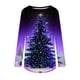 thumbnail image 4 of Pntutb Navidad Mujer Moda Casual Manga larga Cuello redondo tops Blusa suelta Camisas estampadas Pntutb Pntutb-6706, 4 of 5