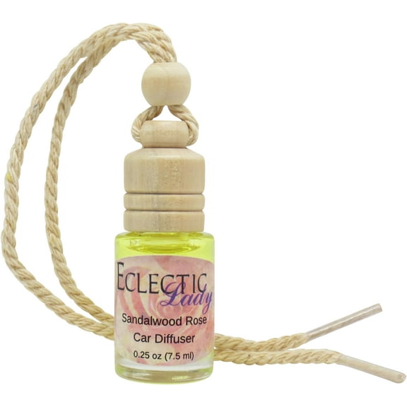 Sandalwood Rose Scented Car Diffuser by Eclectic Lady, 7.5 ml, Air Freshener, Premium Fragrance